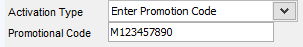 activation type enter promotion code