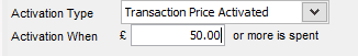 activation type transaction price activated