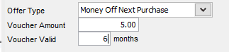 offer type money off next purchase