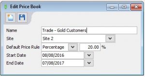 Price Book - Edit New