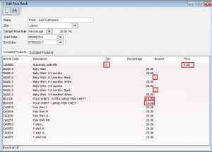 Price Book - Product Criteria
