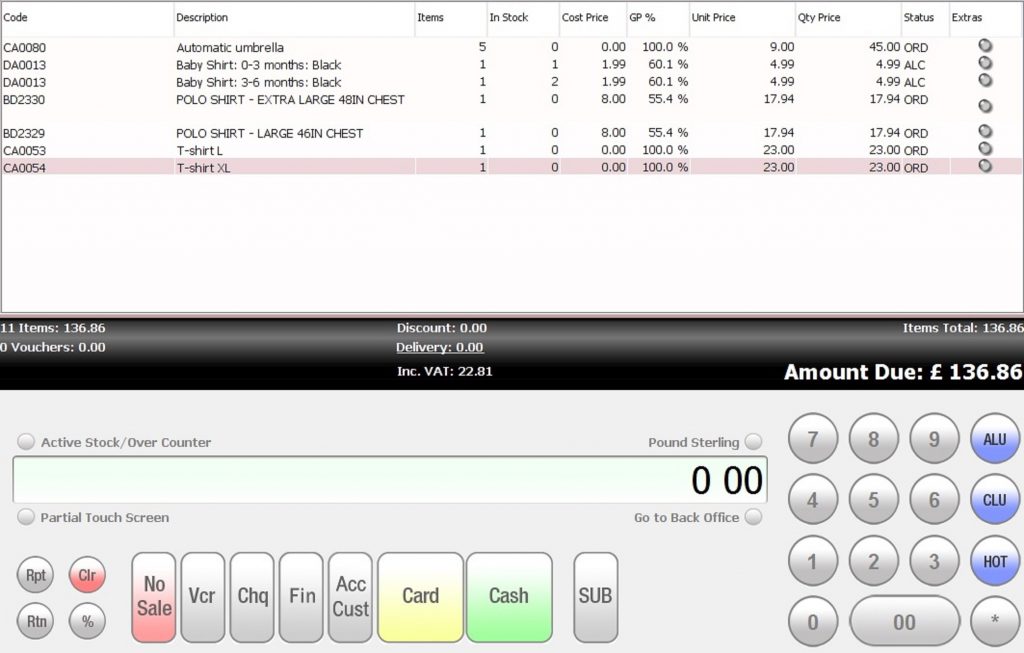 Price Book - Till - Before - Customer Assign