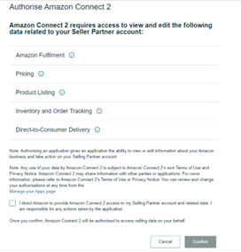 authorise amazon connect 2 page